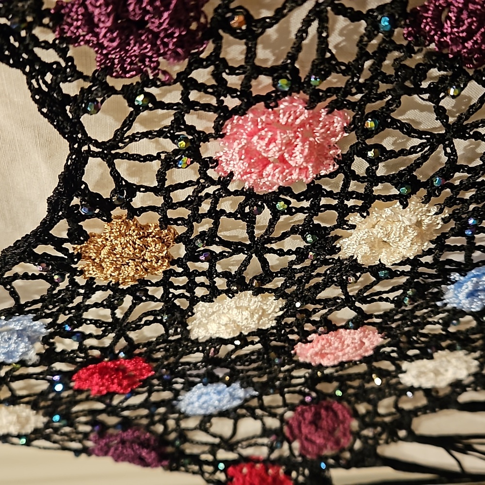 Beaded Crocheted Fringed Accessory - Picture 9 of 10